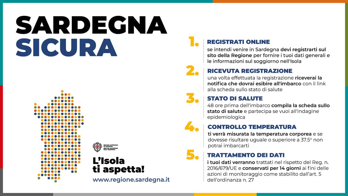 Covid | Arrivare in Sardegna in sicurezza, linee guida