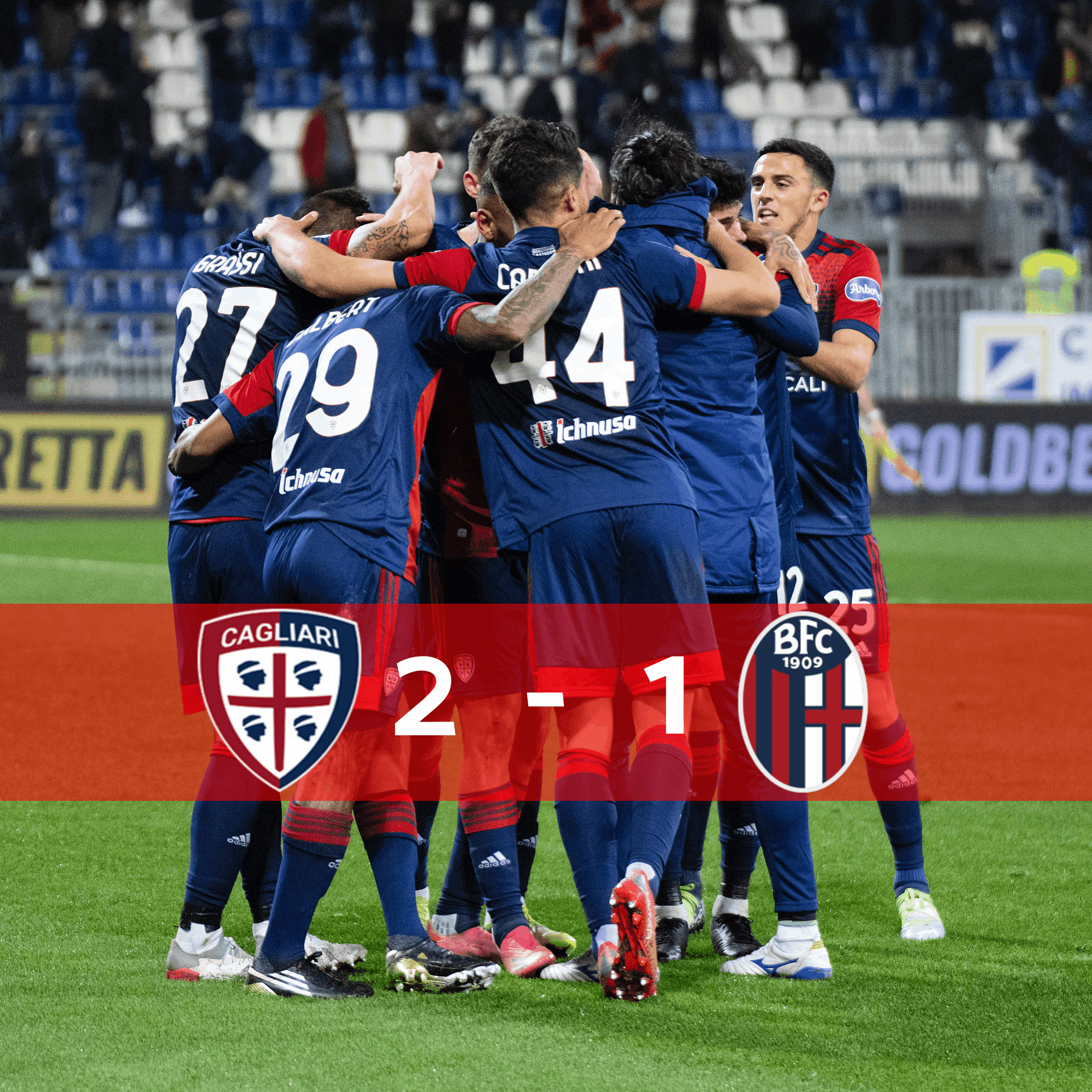 Cagliari calcio vs Bologna / Gaston Pereiro, Pavoletti
