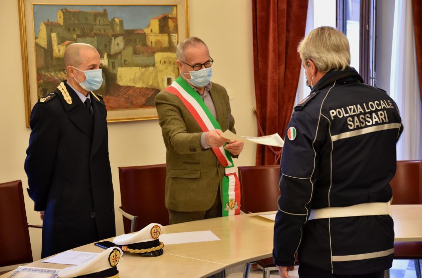 Sassari – Il sindaco onora la Polizia locale al Palazzo Ducale
