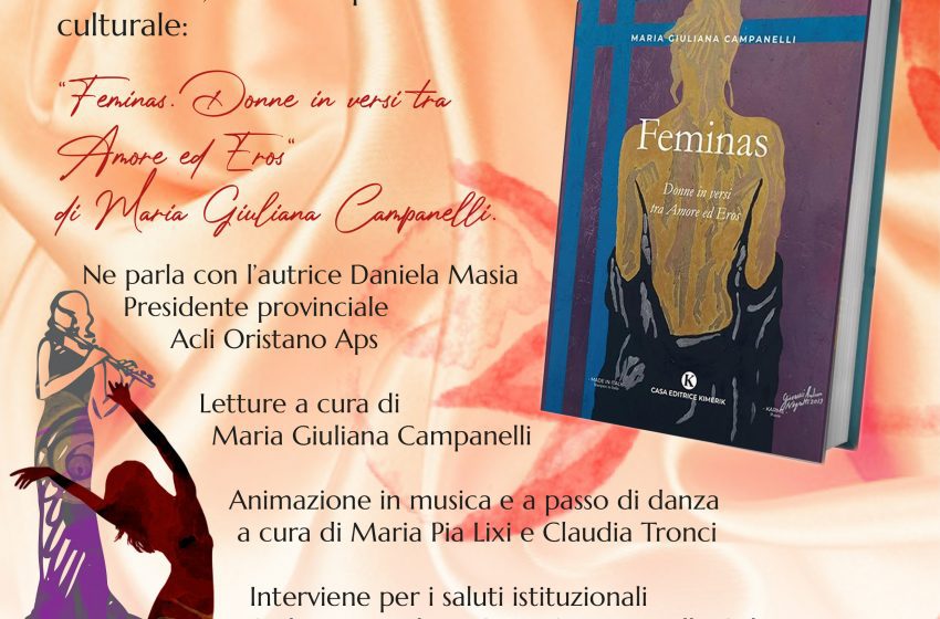  Terralba, Maria Giuliana Campanelli presenta il libro “Feminas”