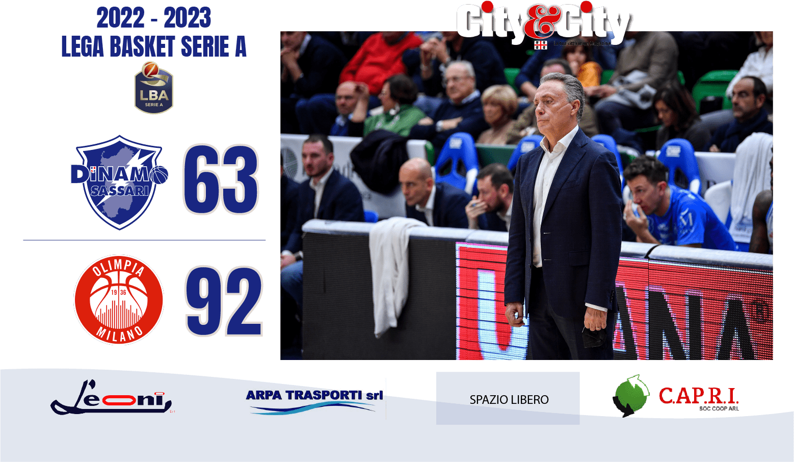 DINAMO SASSARI - OLIMPIA MILANO 63-92