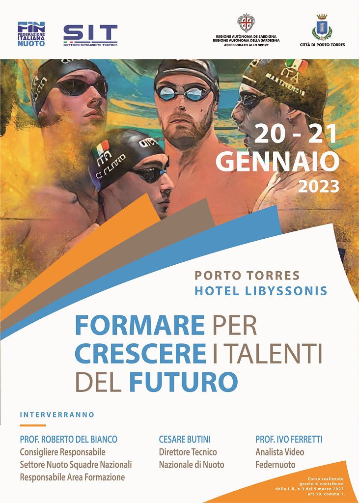 Locandina corso di formazione per istruttori di nuoto a Porto Torres