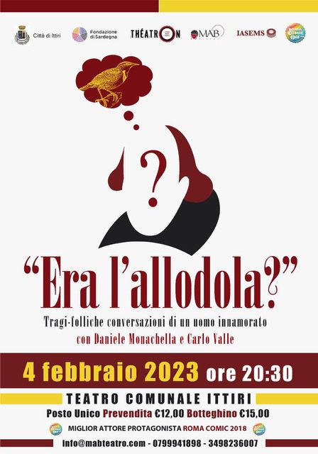 Locandina "Era l'allodola?" a Ittiri