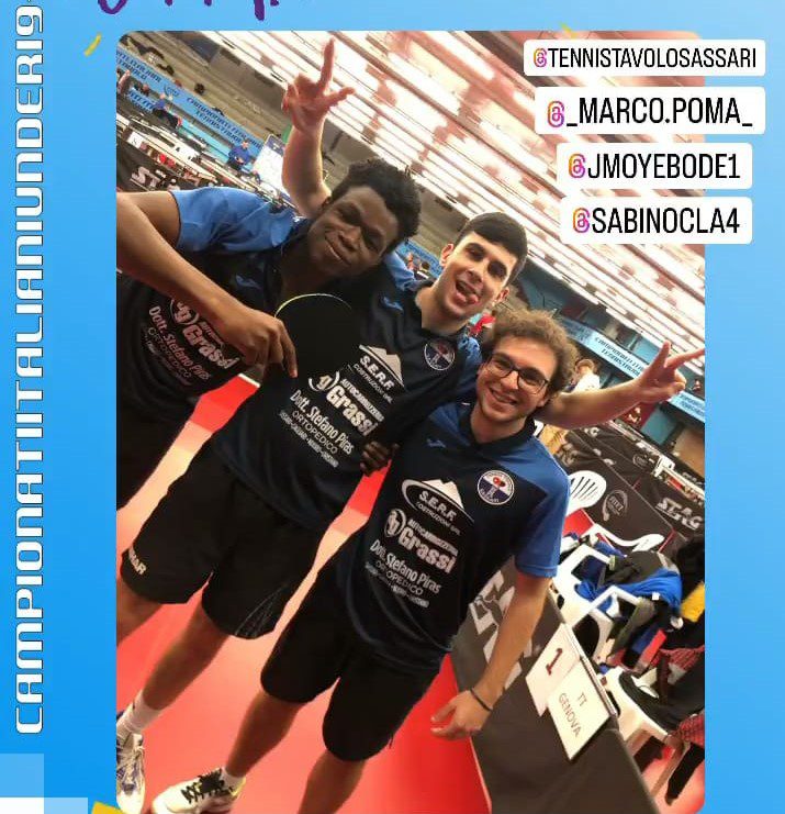 Tennistavolo Sassari - Foto di squadra. Foto FITET