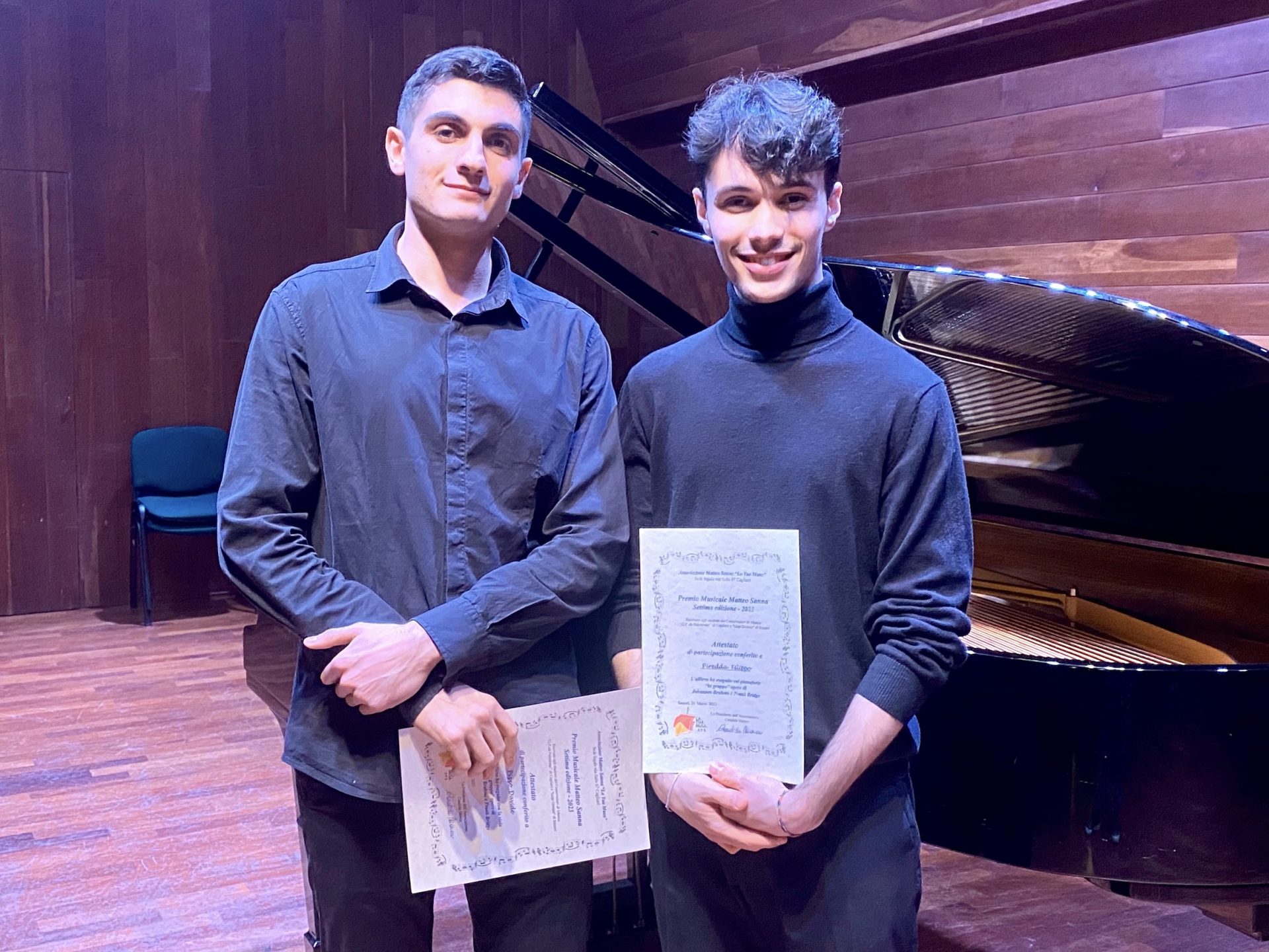 I vincitori Davide Pizzo e Filippo Piredda