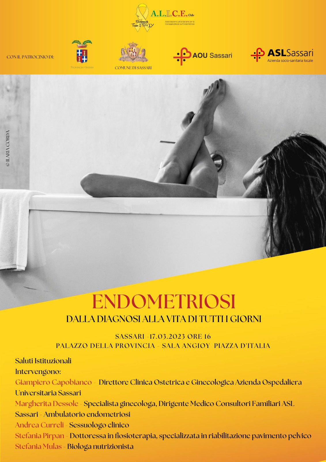 Locandina convegno endometriosi Sassari