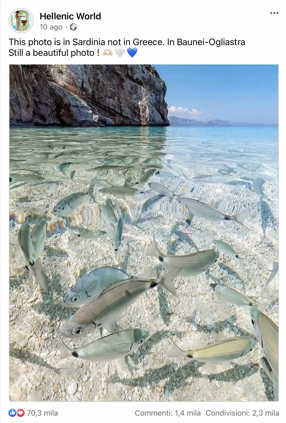 Cala Mariolu spacciata per Corfù: scoppia il caso a Baunei