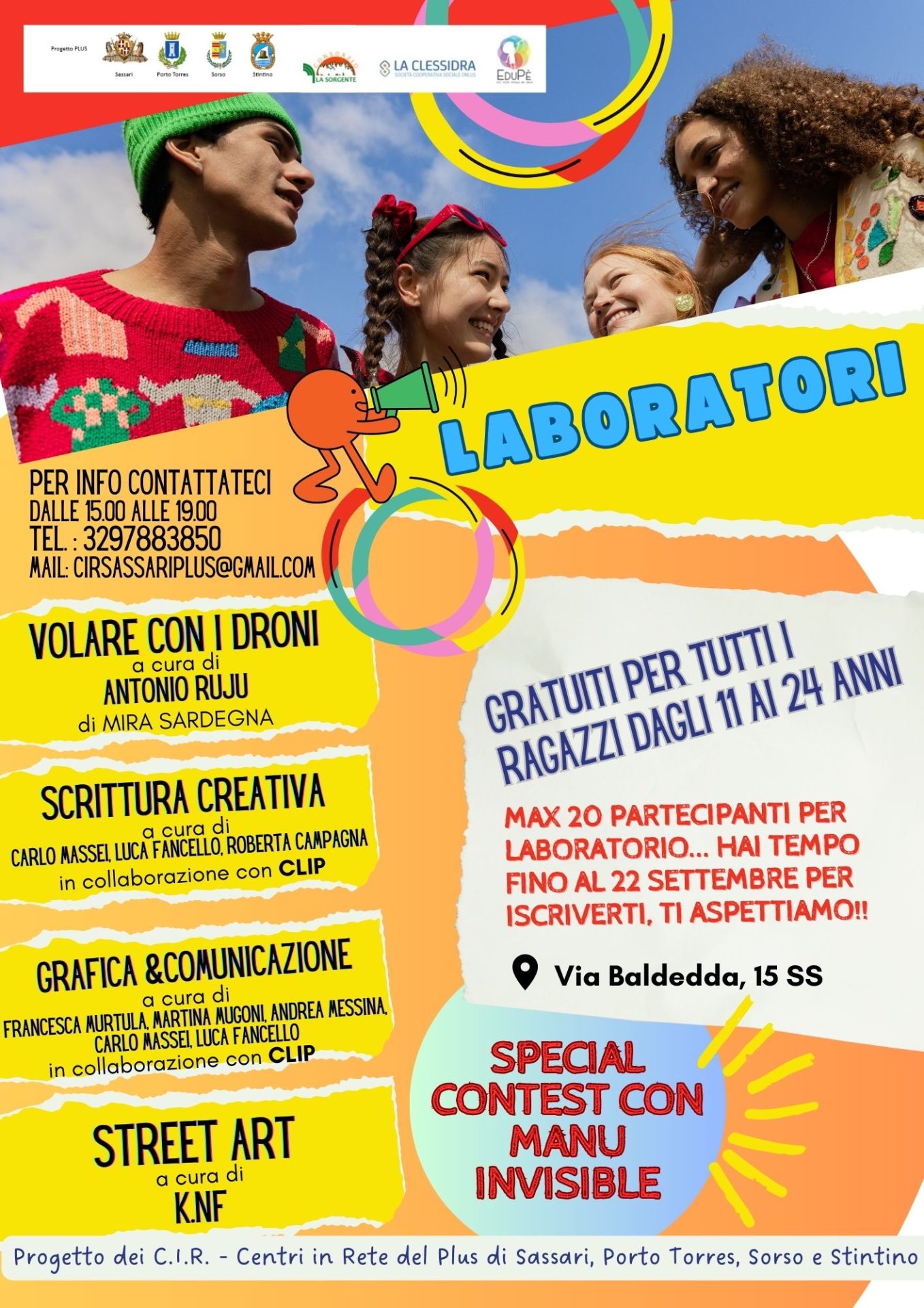 Sassari - Aperte le iscrizioni ai nuovi laboratori del centro Poliss