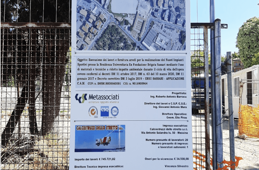 Sassari – Minicampus Brigata Sassari: consegnati i lavori di completamento degli impianti sportivi