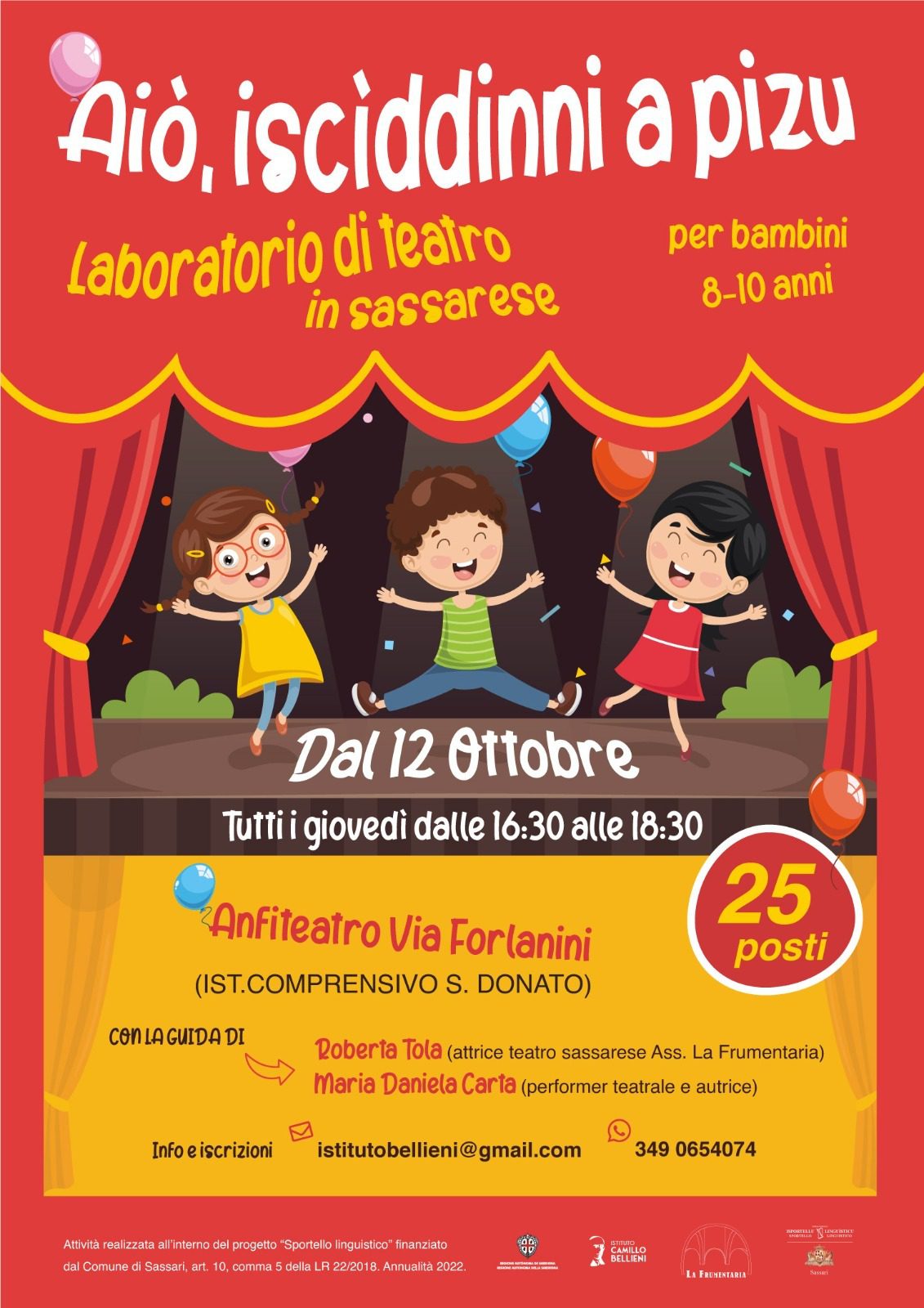 Sassari - “Aiò, iscìddinni a pizu”, il teatro in limba per bambini