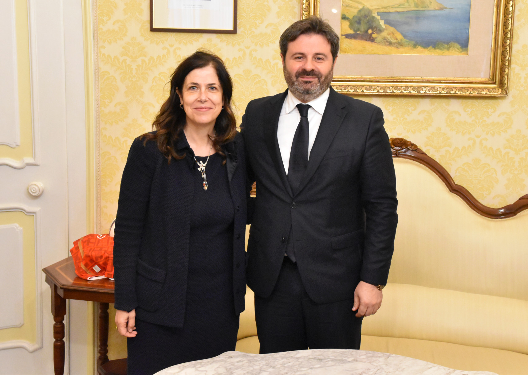 Il sindaco Mascia con la presidente Todde