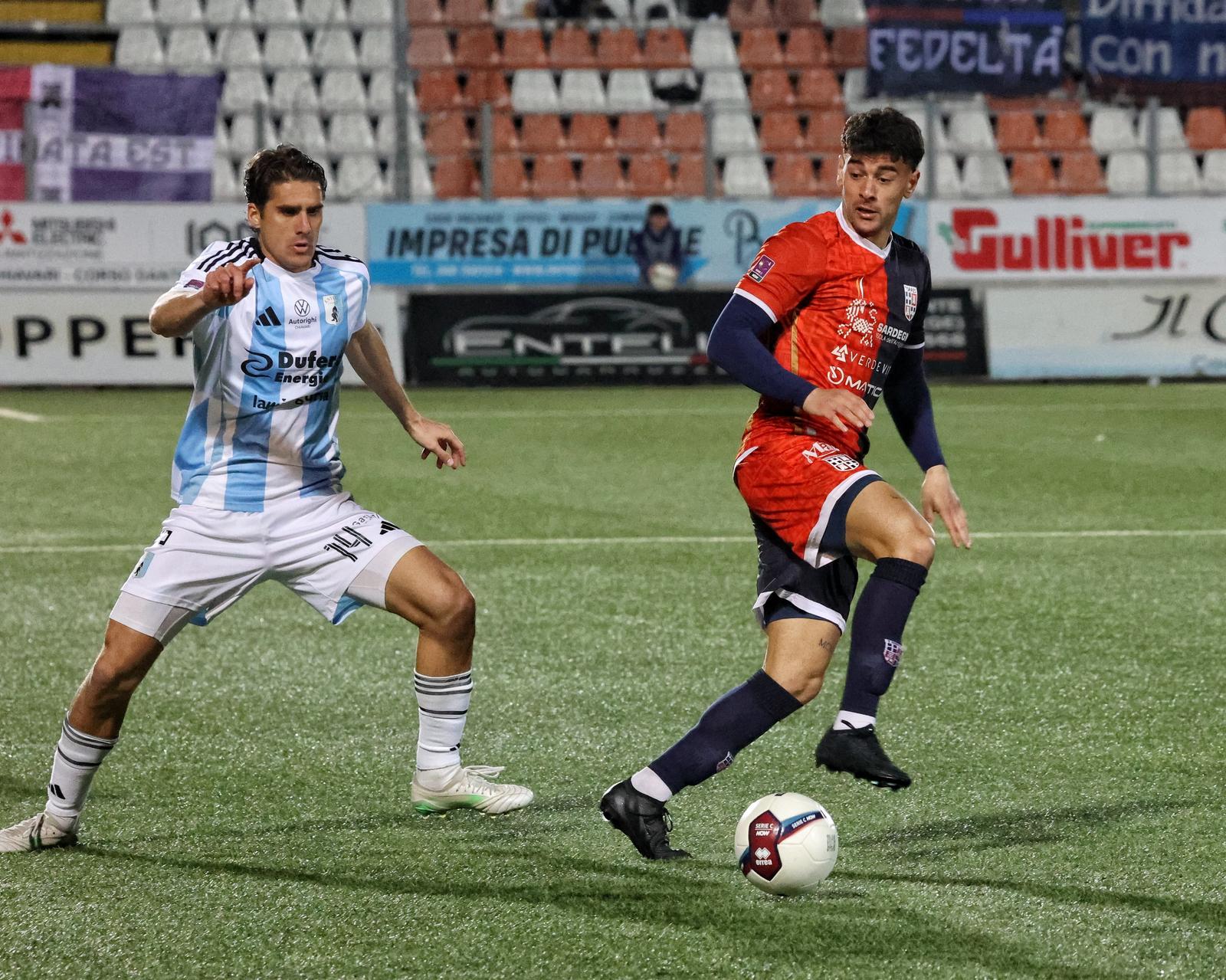 Fabriani in azione contro la Virtus Entella