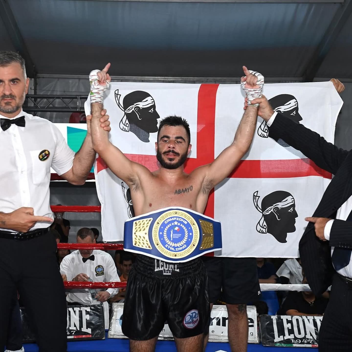 Nicola Mancosu festeggia il trionfo al Torneo Primo Carnera