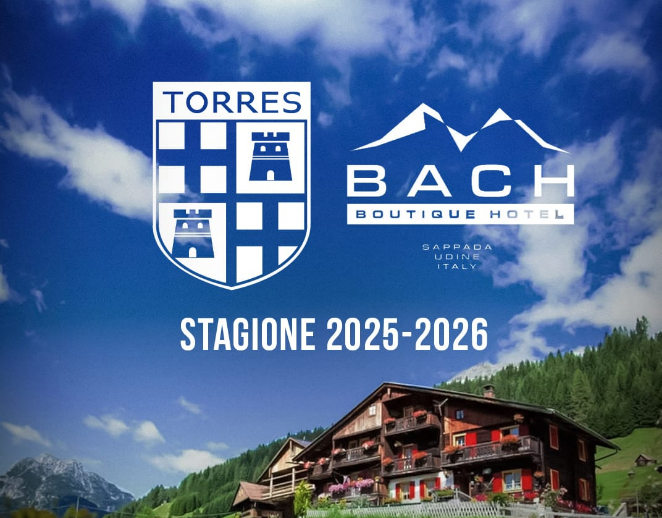 Il cartello di presentazione del ritiro Torres a Sappada per il 2025