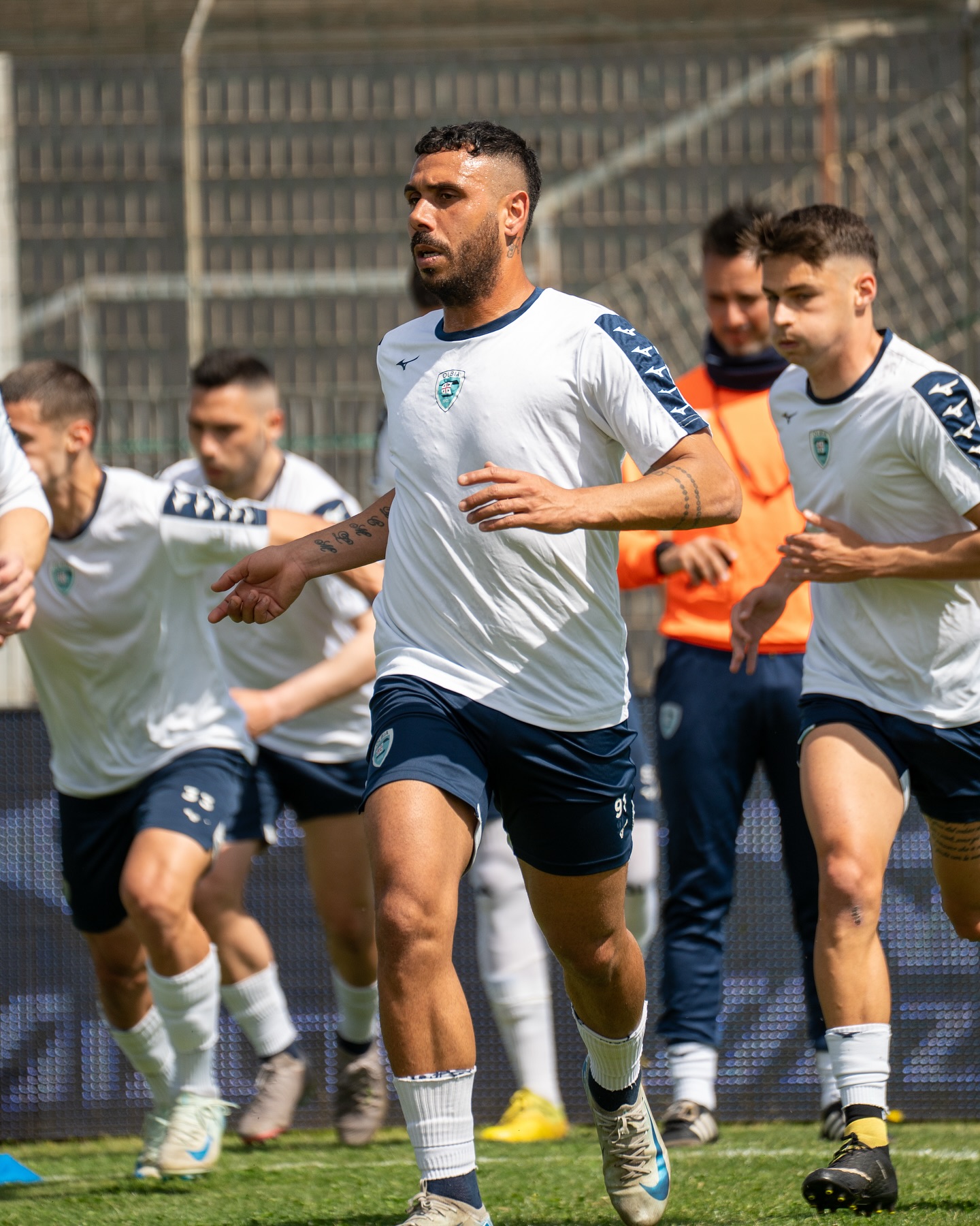 Il riscaldamento dell'Olbia pre-Cynthialbalonga