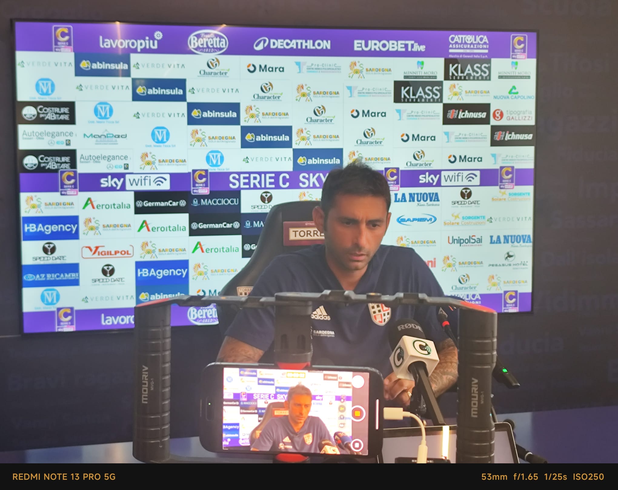 Michele Pazienza in conferenza stampa post Torres-Pontedera