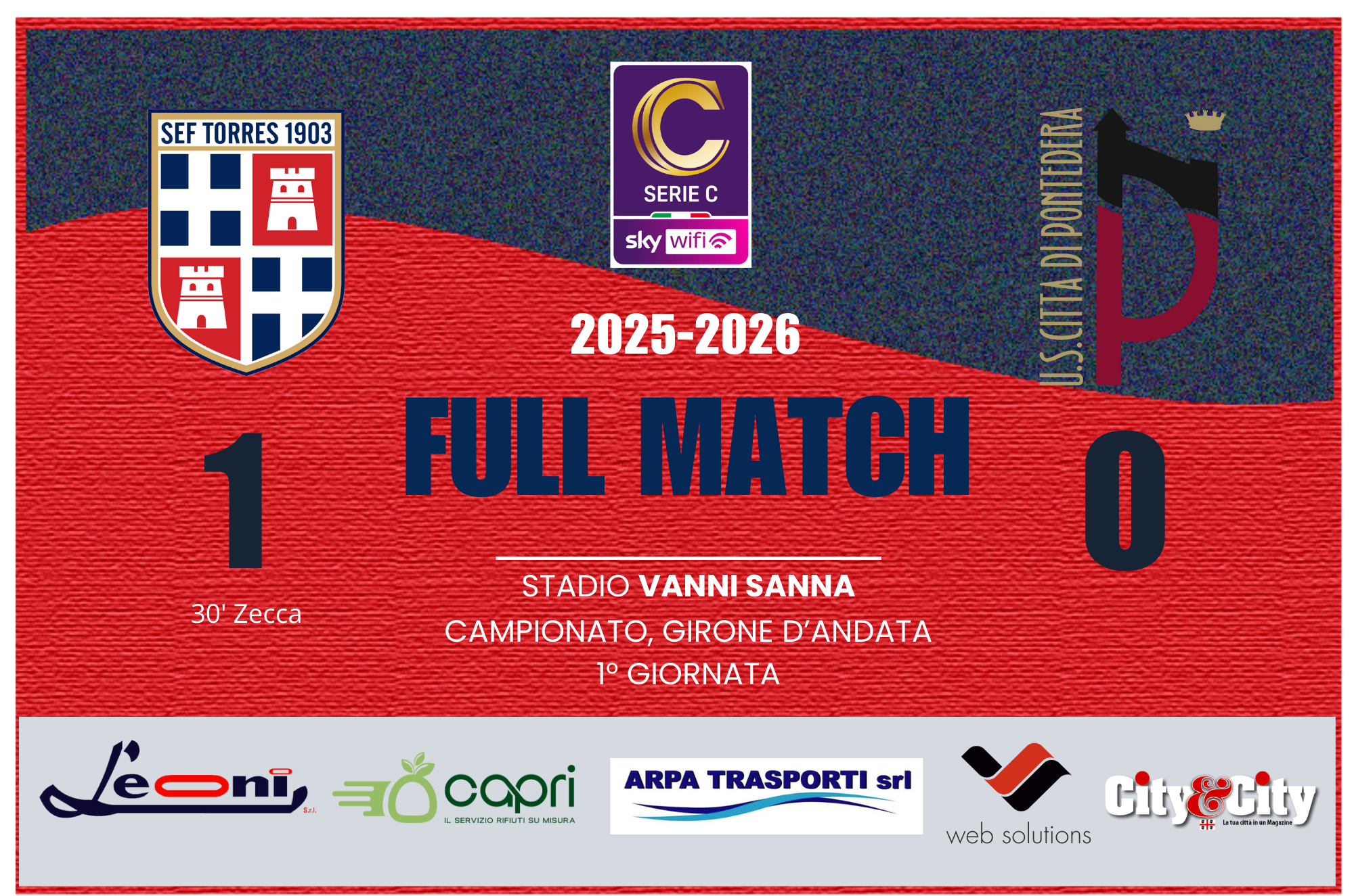 Torres Pontedera 1-0