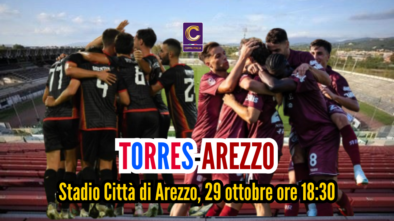 Sullo sfondo: le due formazioni esultano dopo i gol segnati in Coppa Italia di Serie C