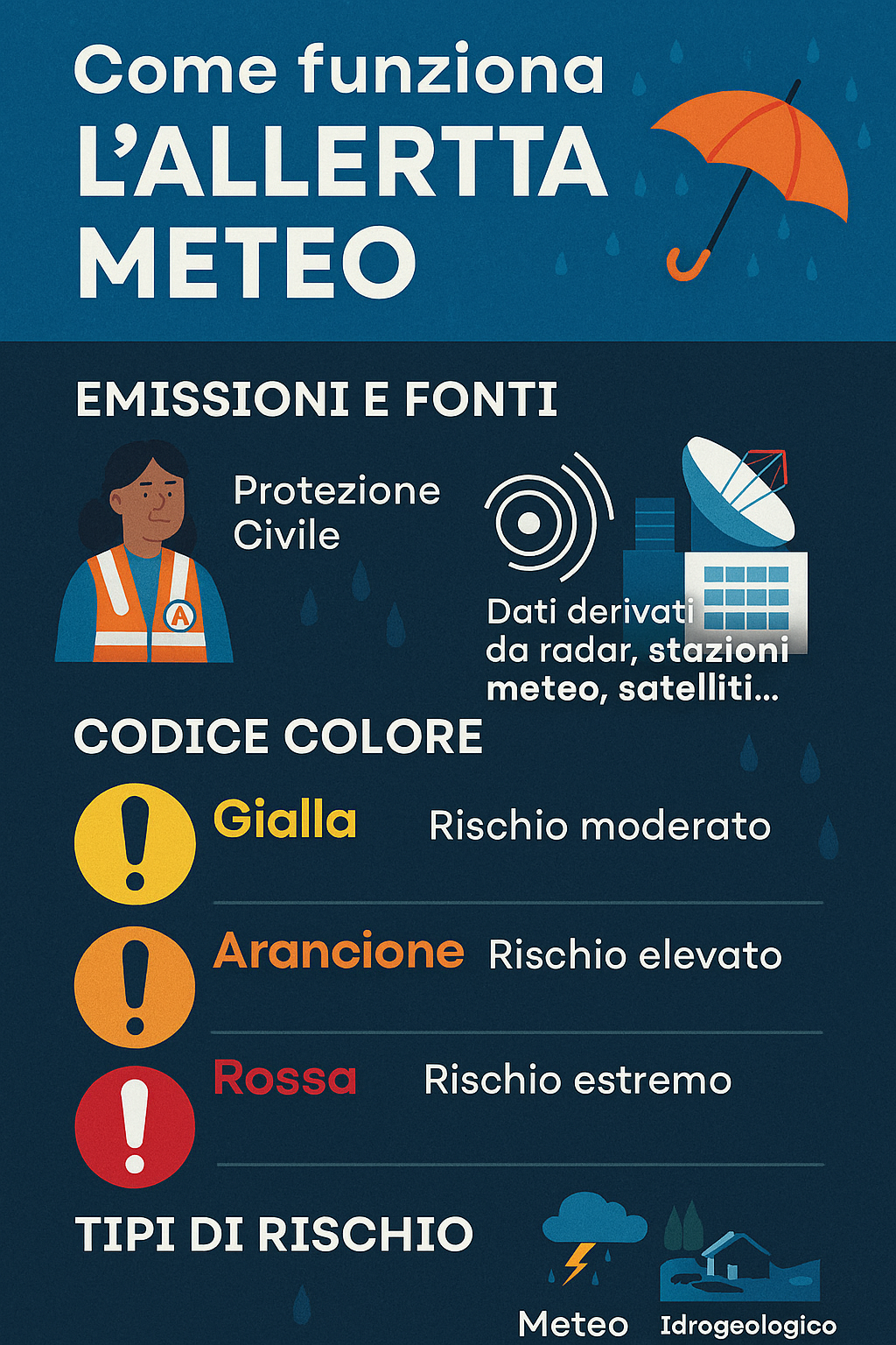 Come funziona l'allerta meteo