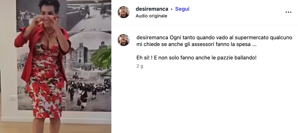 Desirè Manca video ballo in Regione