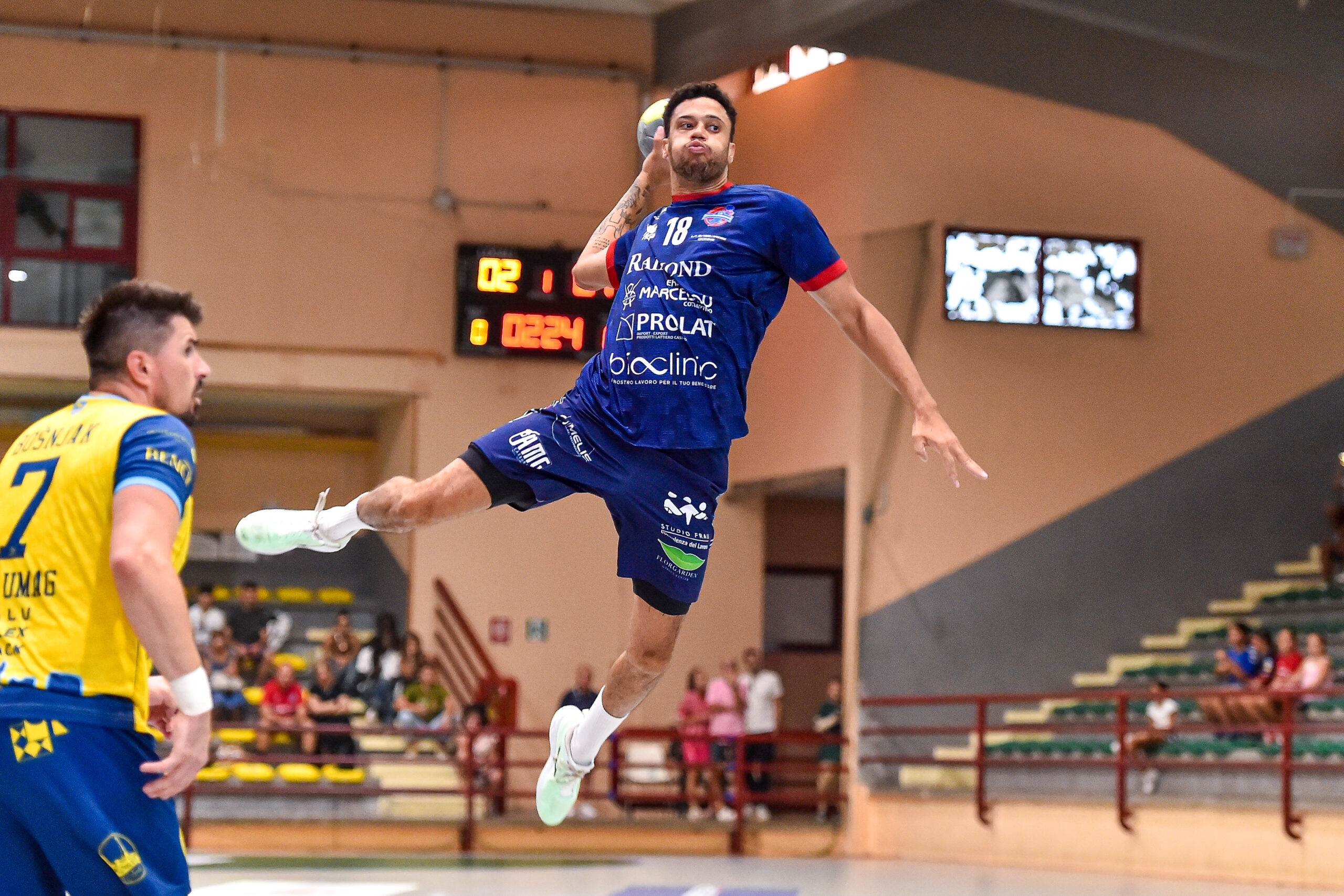 Rohnan Conte-Prat, miglior marcatore di giornata per la Raimond Sassari (foto di Claudio Atzori)
