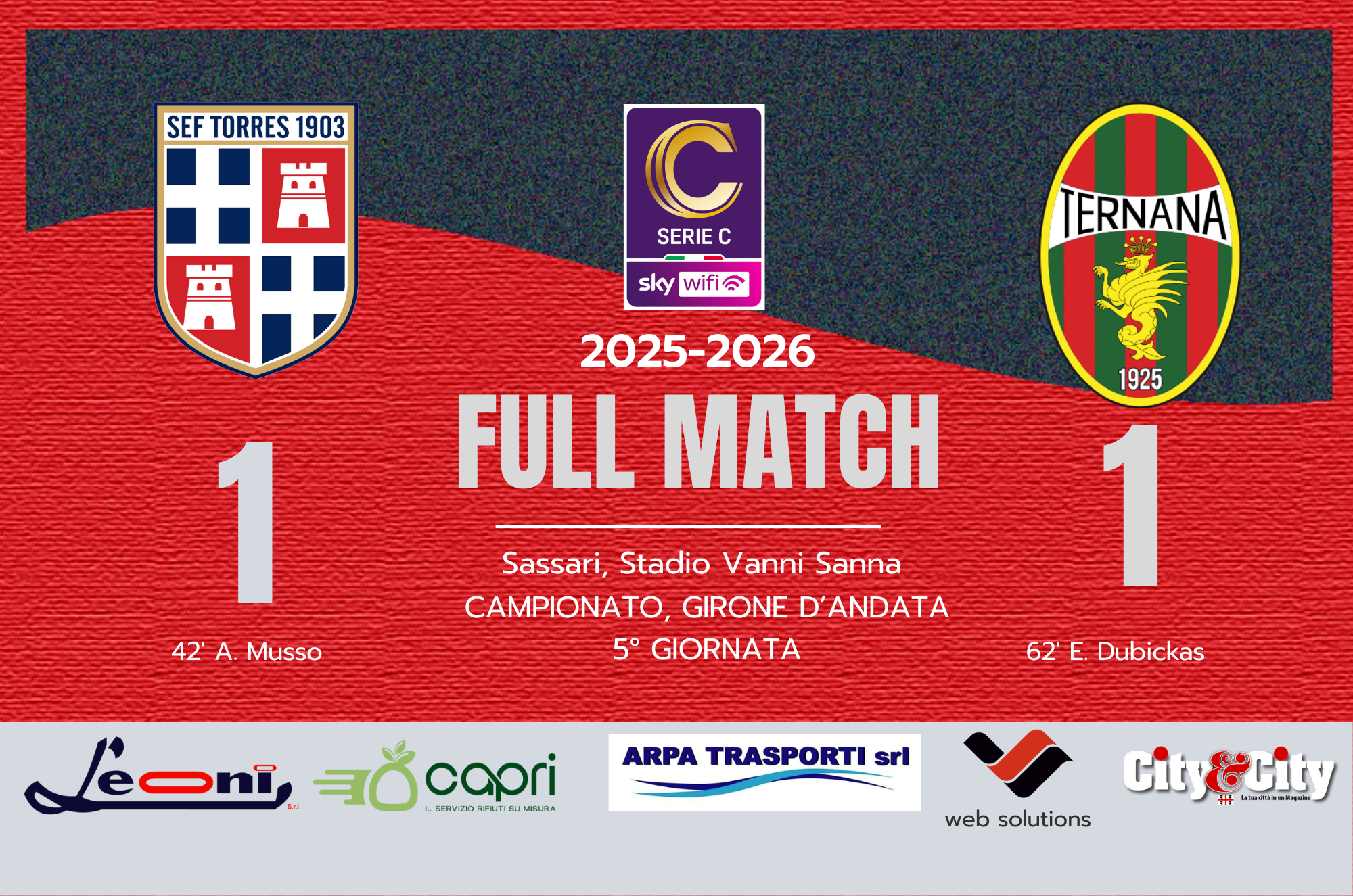 TORRES TERNANA 1-1 2025-2026