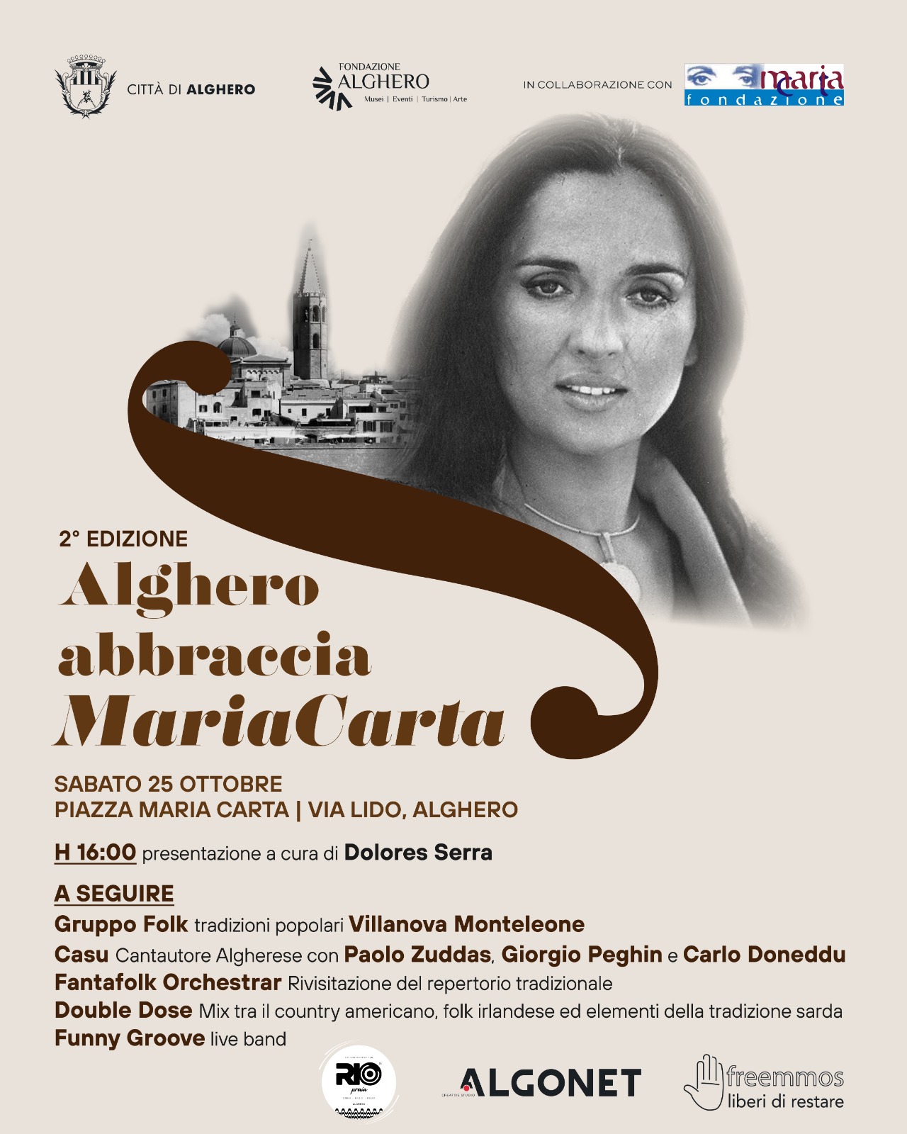 Alghero abbraccia Maria Carta tradizione e musica nella piazza a lei dedicata