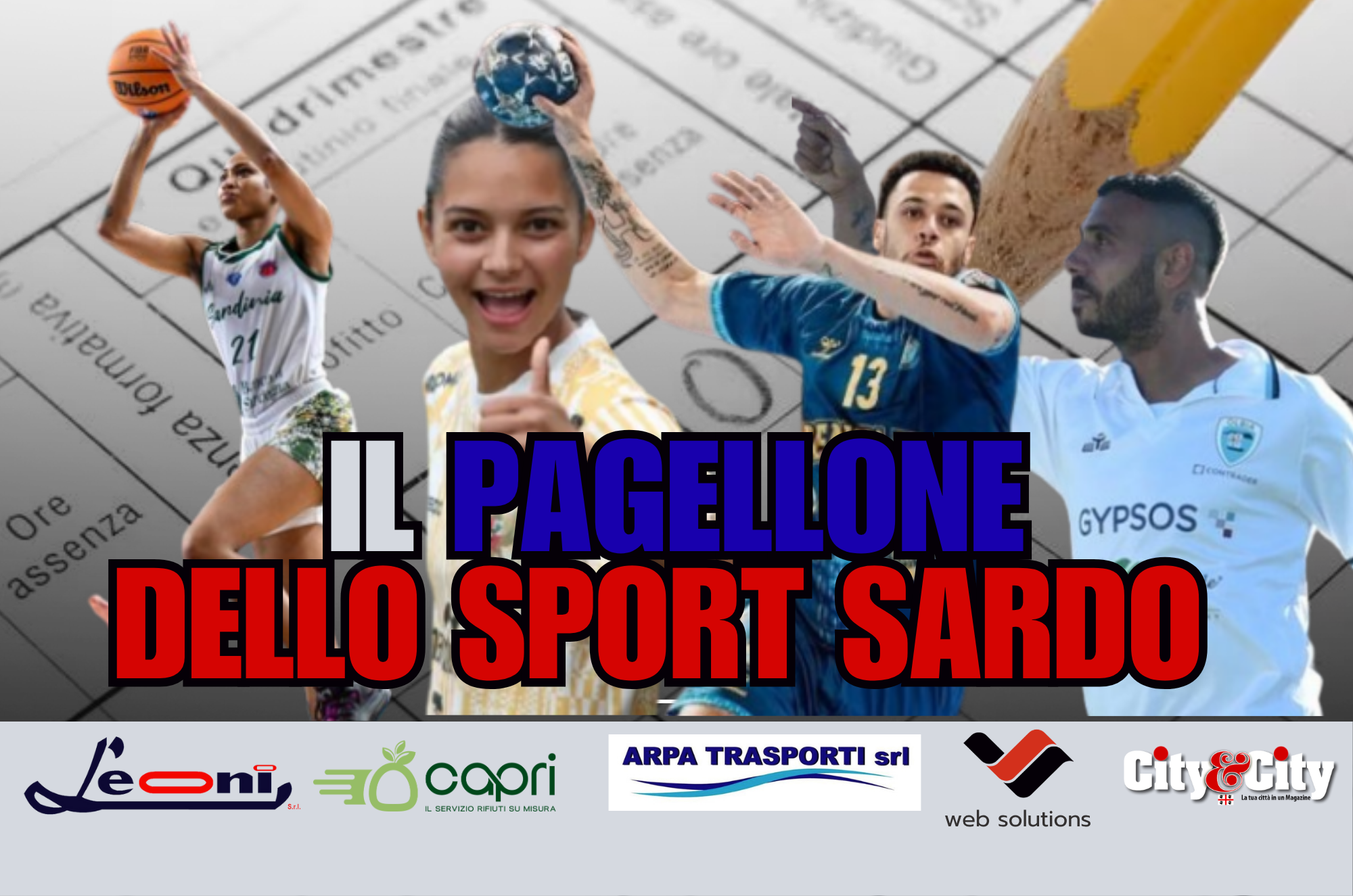 Da sinistra: Temira Poindexter (Dinamo Sassari Women), Estella Loupattij (Sassari Torres Women), Rohnan Conte-Prat (Raimond Sassari) e Daniele Ragatzu (Olbia Calcio)