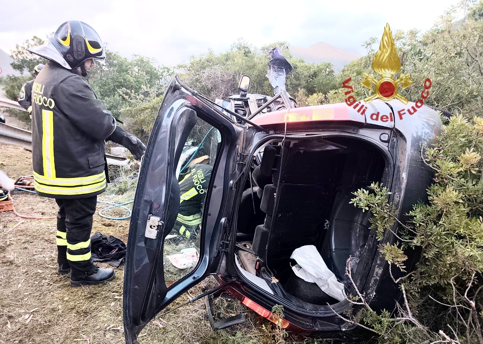 grave incidente stradale verificatosi lungo la strada Statale 387