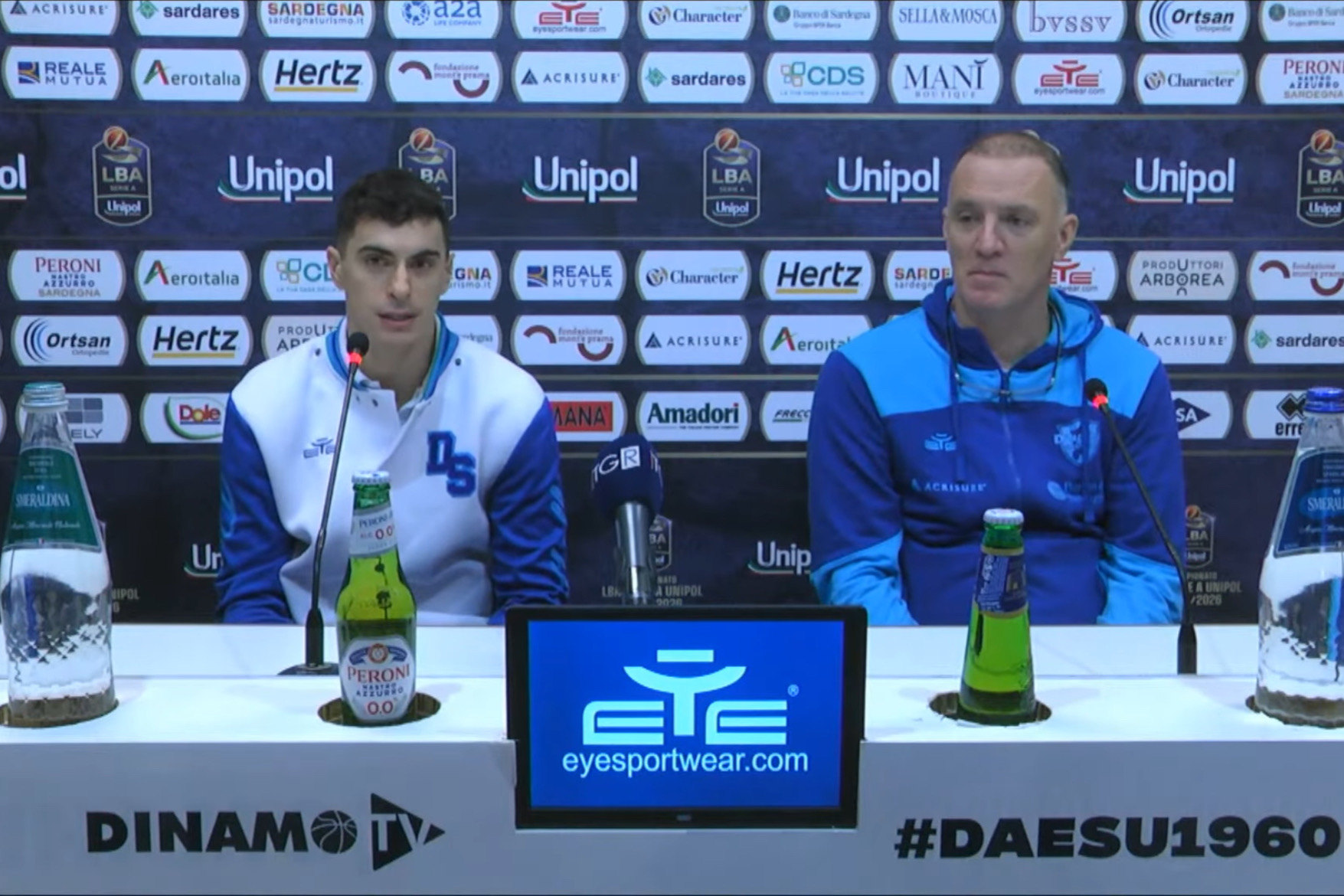 Veljko Mrsic e Alessandro Zanelli in conferenza stampa pre Treviso (27/12/25)