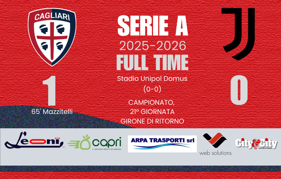 CAGLIARI JUVENTUS 1-0 SERIE A 2025-2026