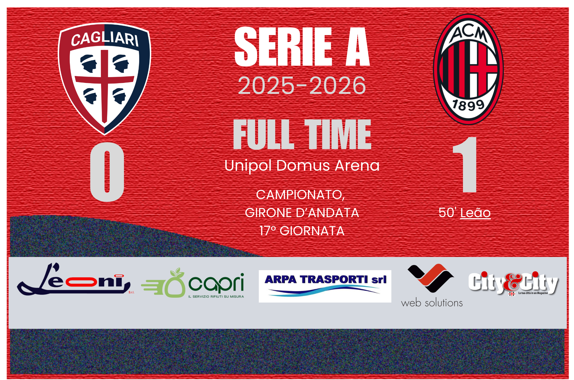 CAGLIARI MILAN SERIE A 2025-2026