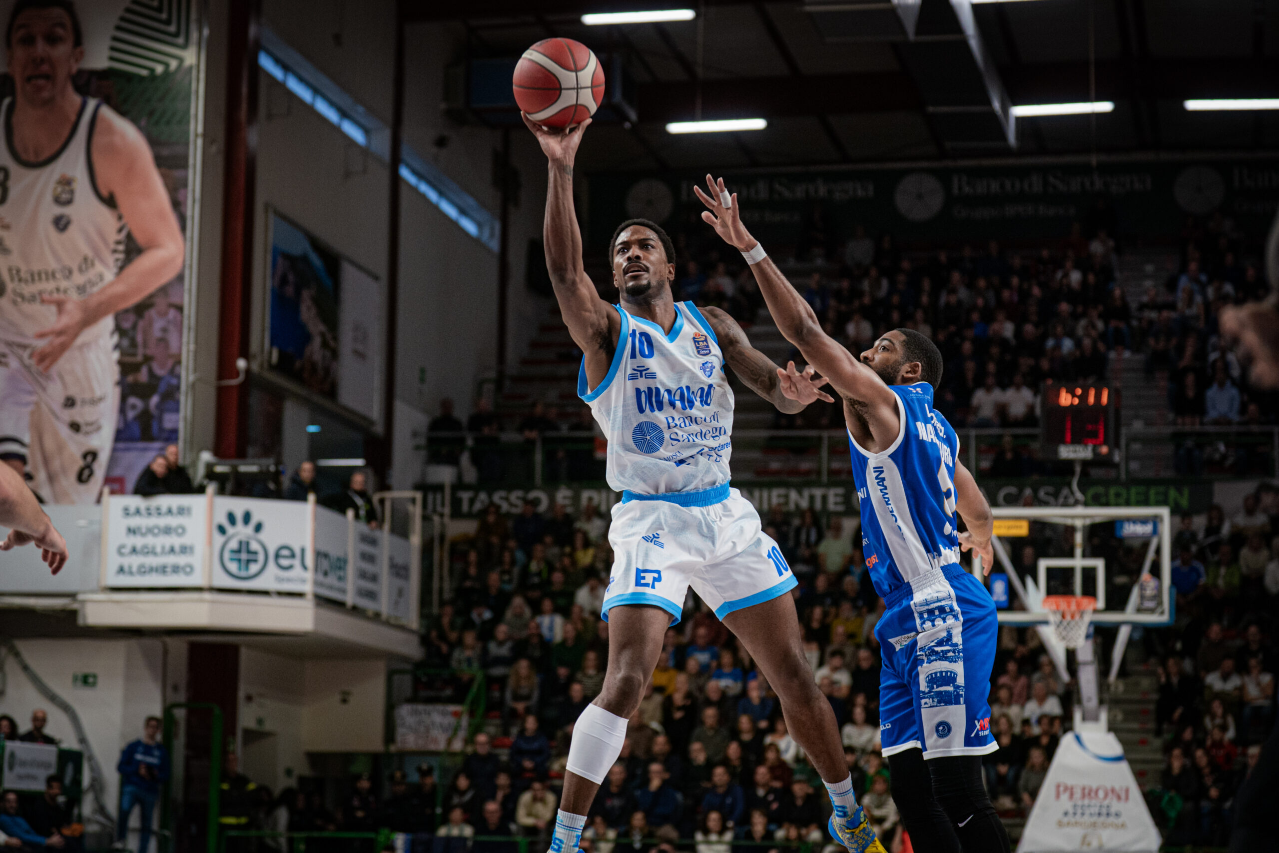 Nate Johnson nella sfida tra Dinamo e Brescia del 4/01/2026