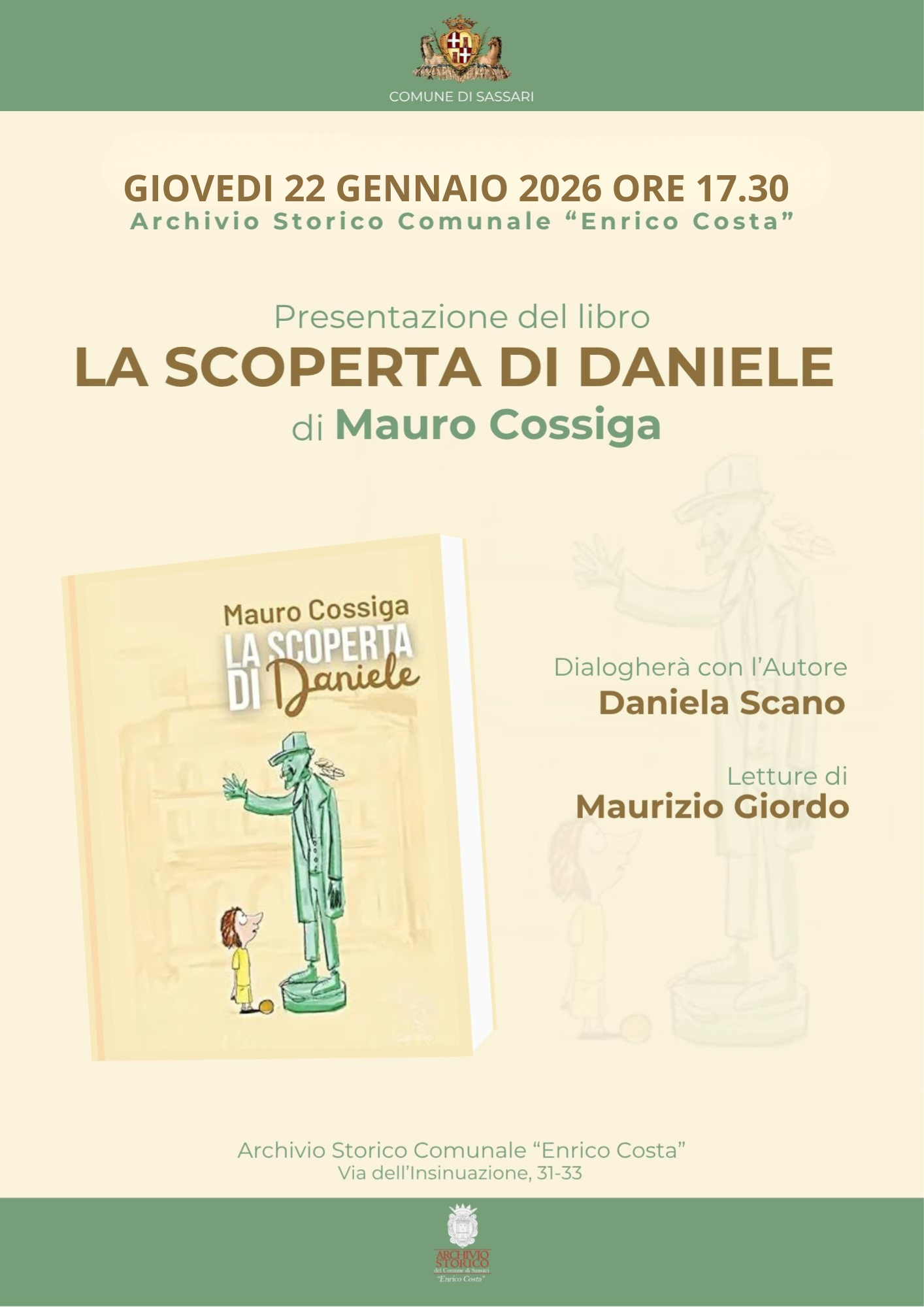 All'Archivio storico presentazione del libro "La scoperta di Daniele"