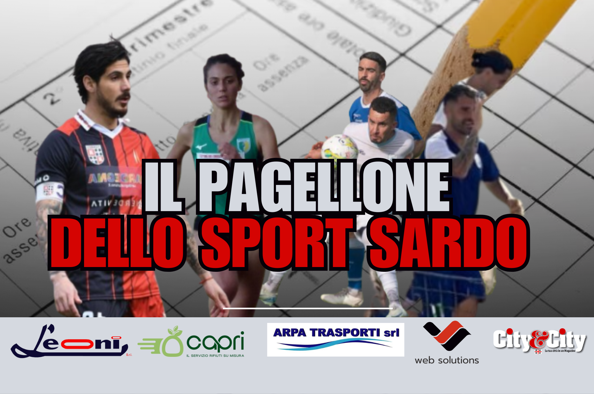 Da sinistra: Giuseppe Mastinu (capitano della Torres), Elisa Spazzafumo (fondista Atl. Edoardo Sanna Elmas), Caio De Cenco (Ilvamaddalena) e Luca Corcione (Monastir)