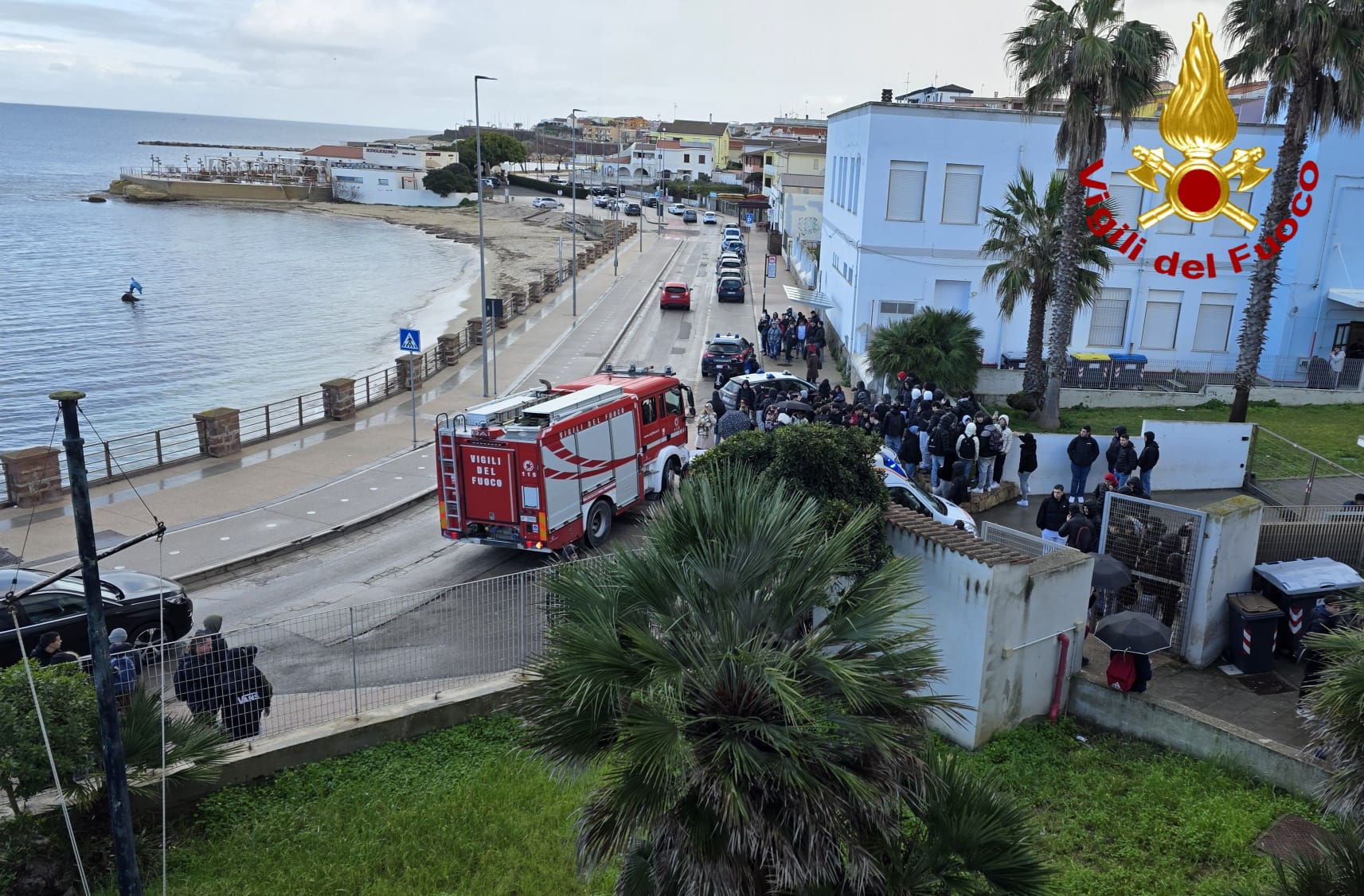 Porto Torres Intervento dei Vigili del Fuoco all’Istituto Nautico scuola evacuata per precauzione