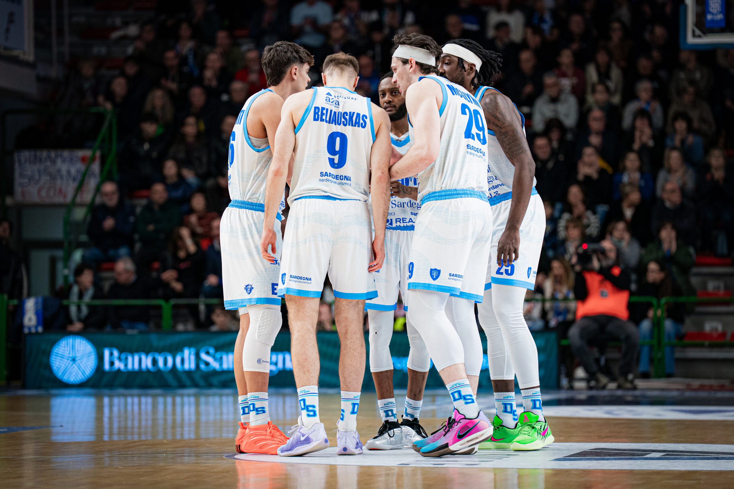 Quintetto Dinamo prima della sfida contro Reggio Emilia