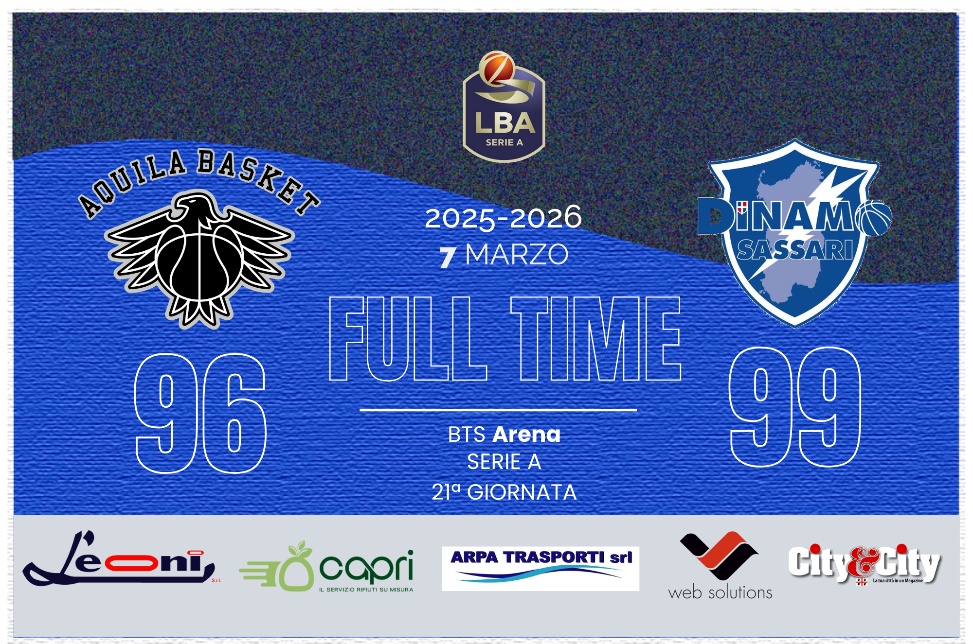 Full Time Trento Dinamo 7/03/26