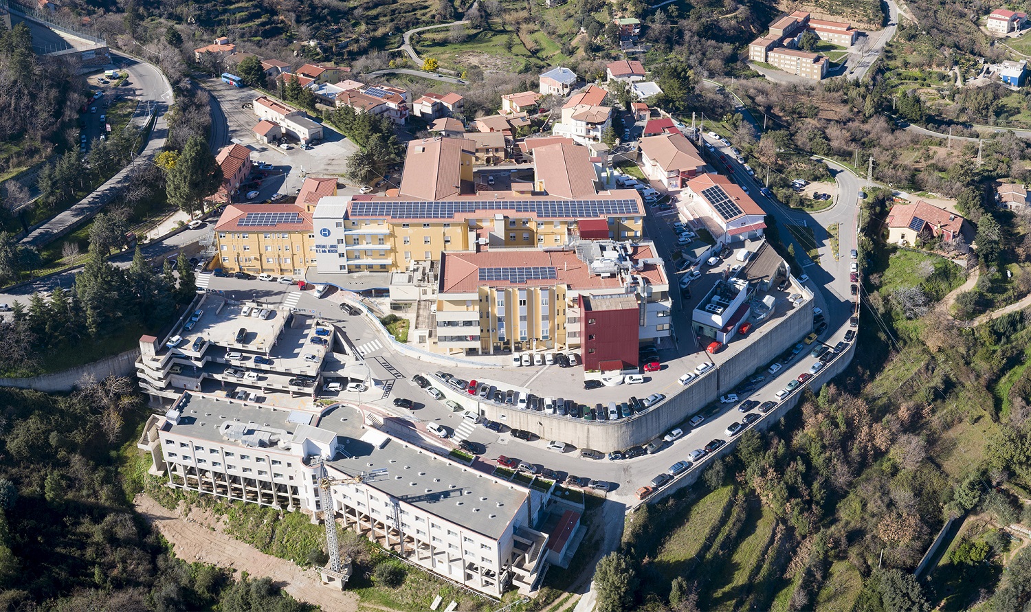 Panoramica dell'ospedale Nostra Signora della Mercede di Lanusei