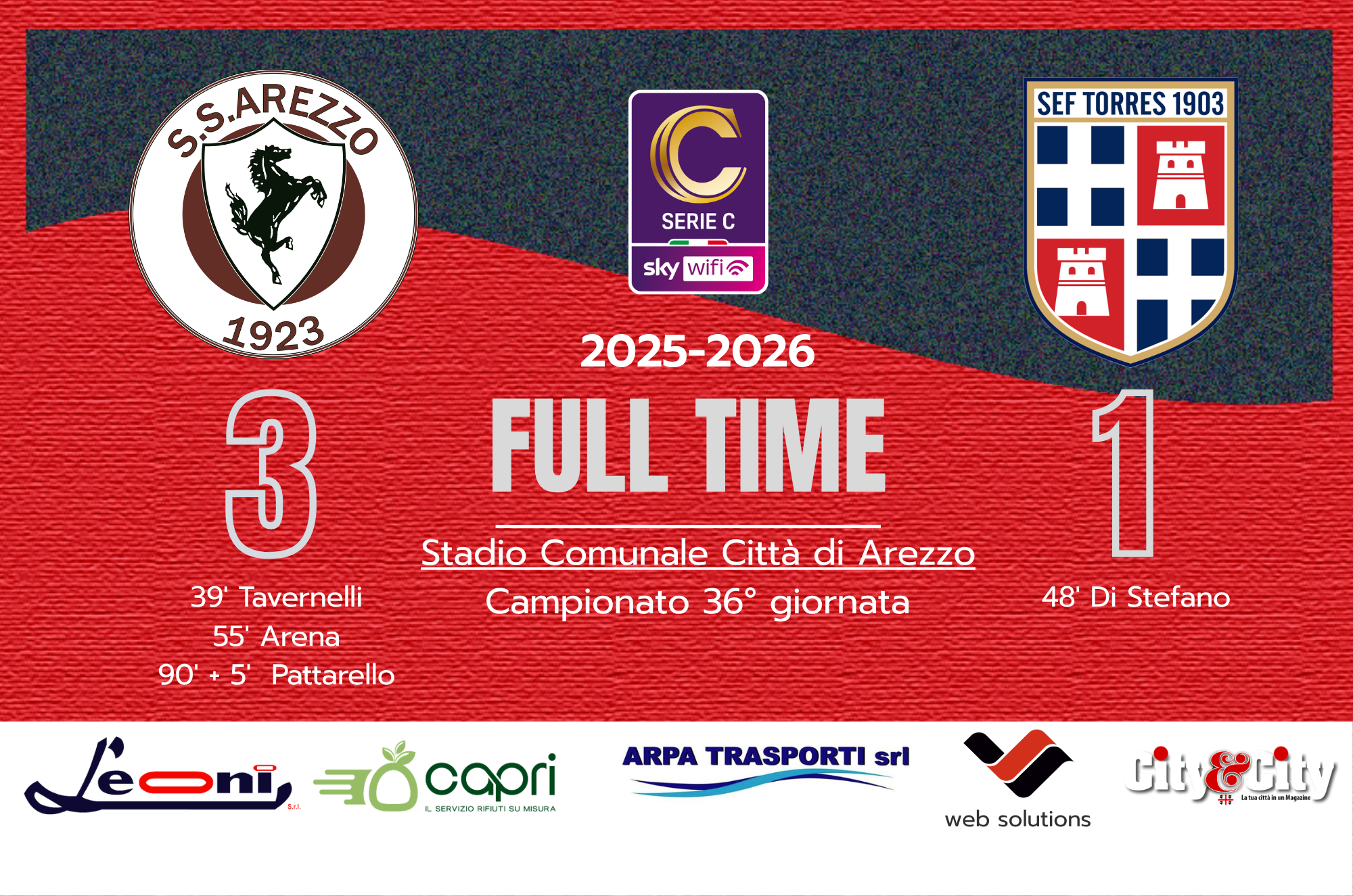 FULL TIME Arezzo Torres
