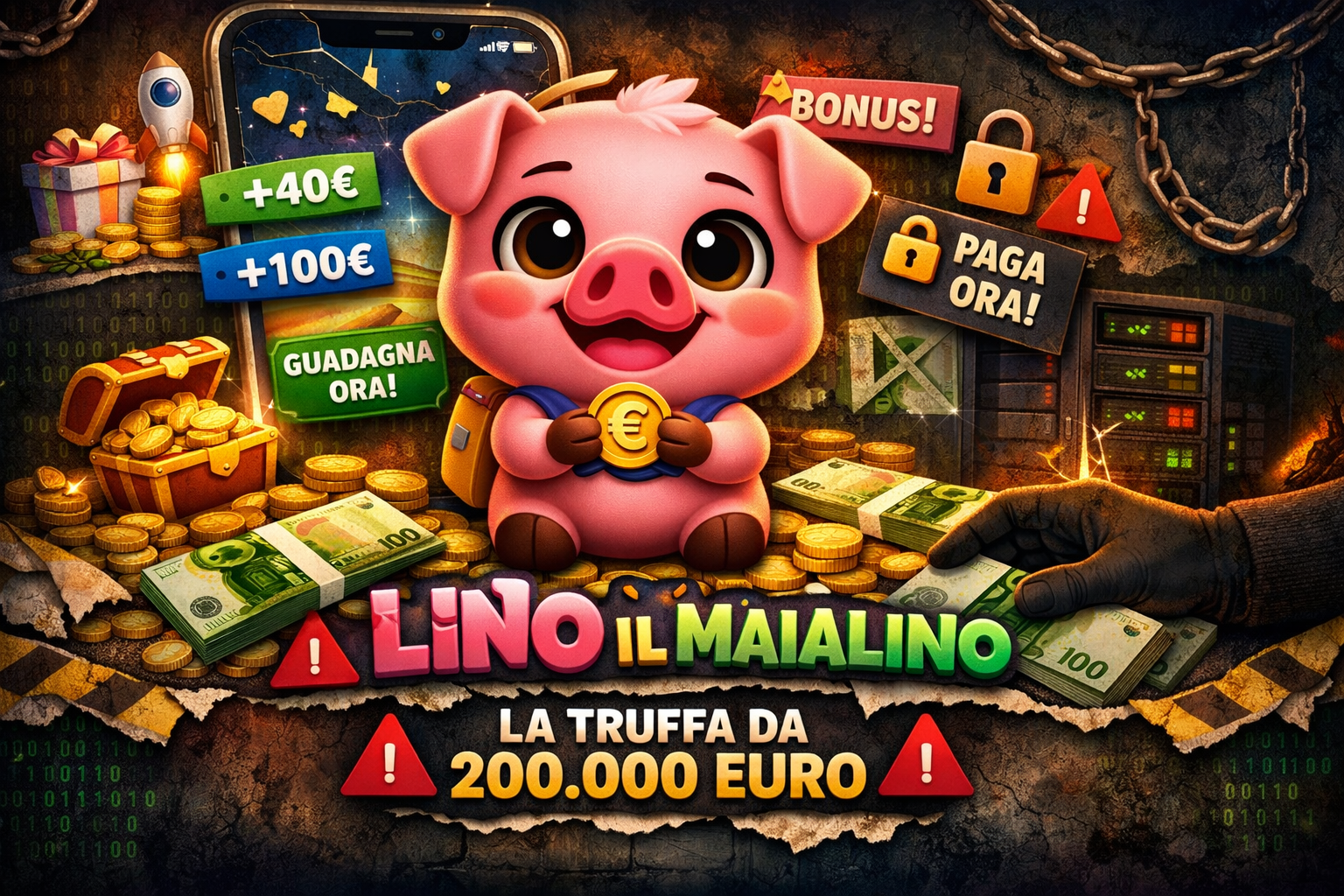 Lino il maialino- la truffa da 200.000 euro travestita da app innocente.