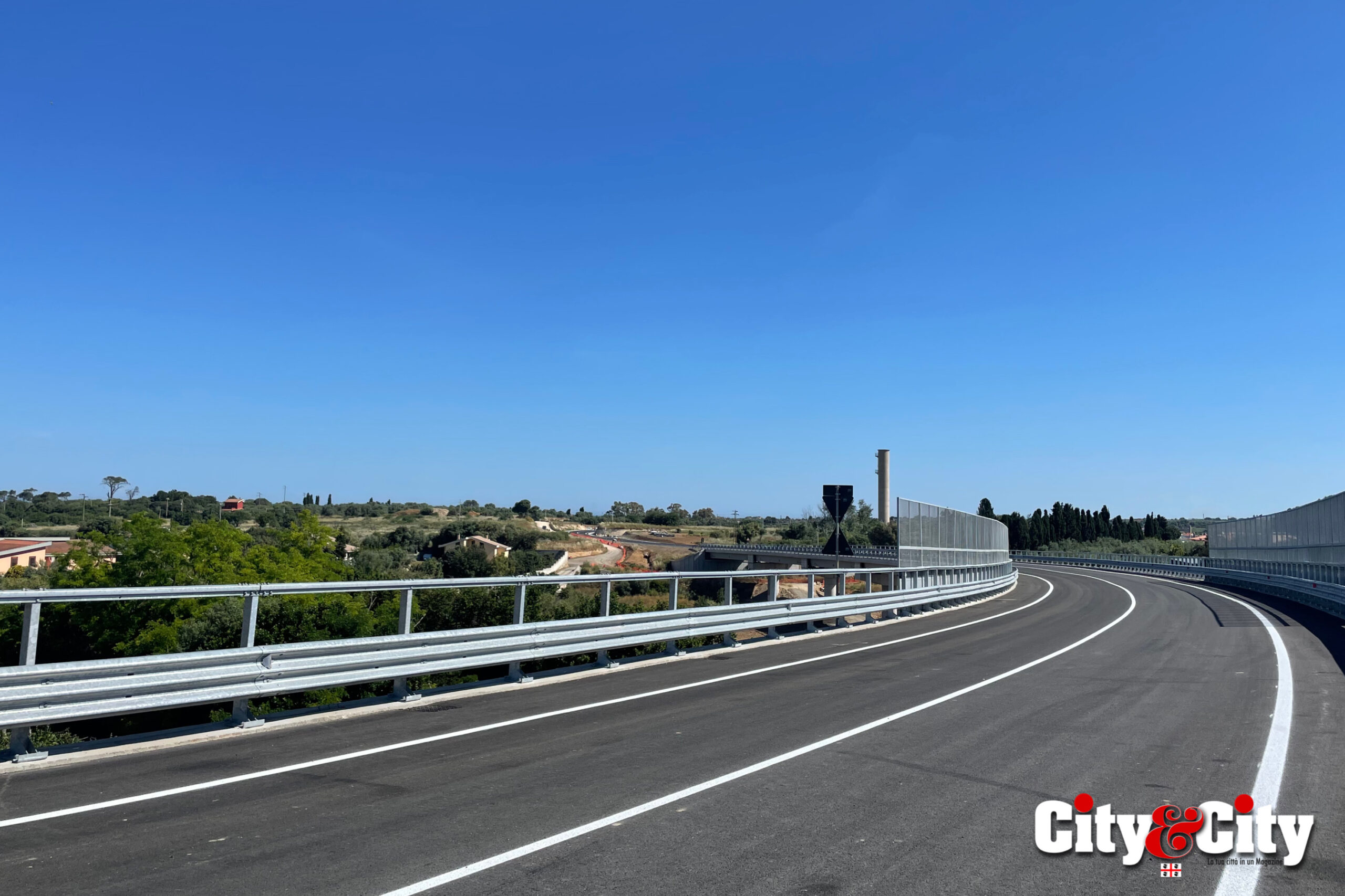 La nuova bretella stradale che collega la ex 131 alla Buddi Buddi il giorno dell'inaugurazione