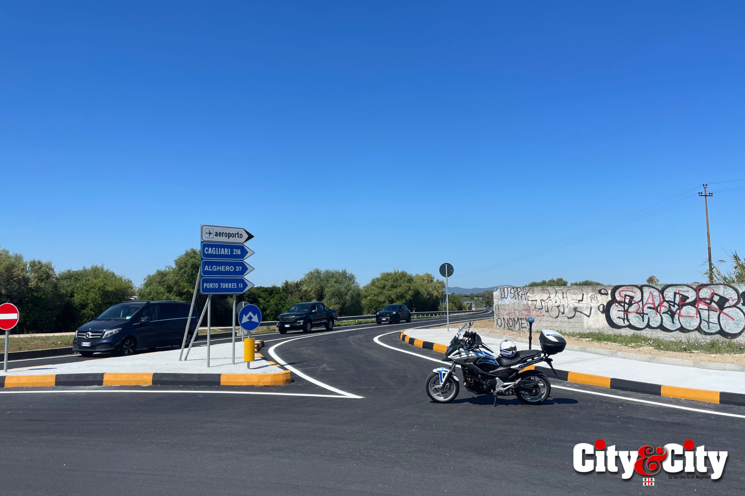 La nuova bretella stradale che collega la ex 131 alla Buddi Buddi il giorno dell'inaugurazione