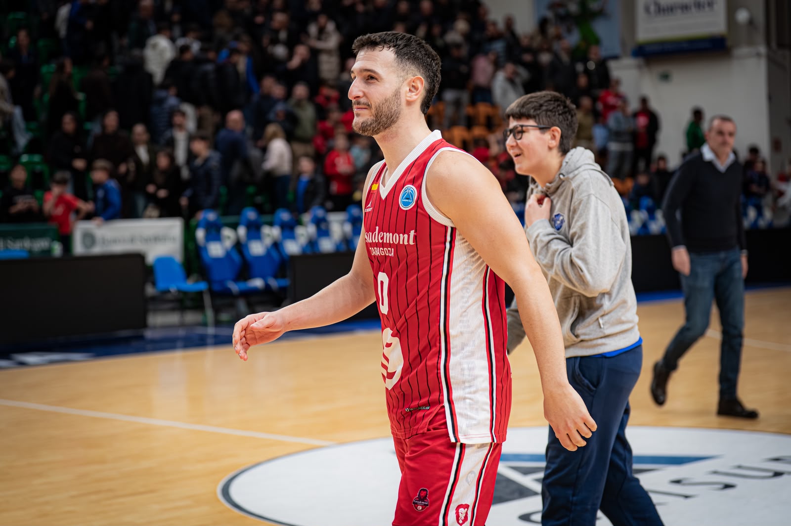 Marco Spissu al termine di Eurocup 2025-2026 Dinamo Sassari-Zaragoza (foto Alessio Dalerci)