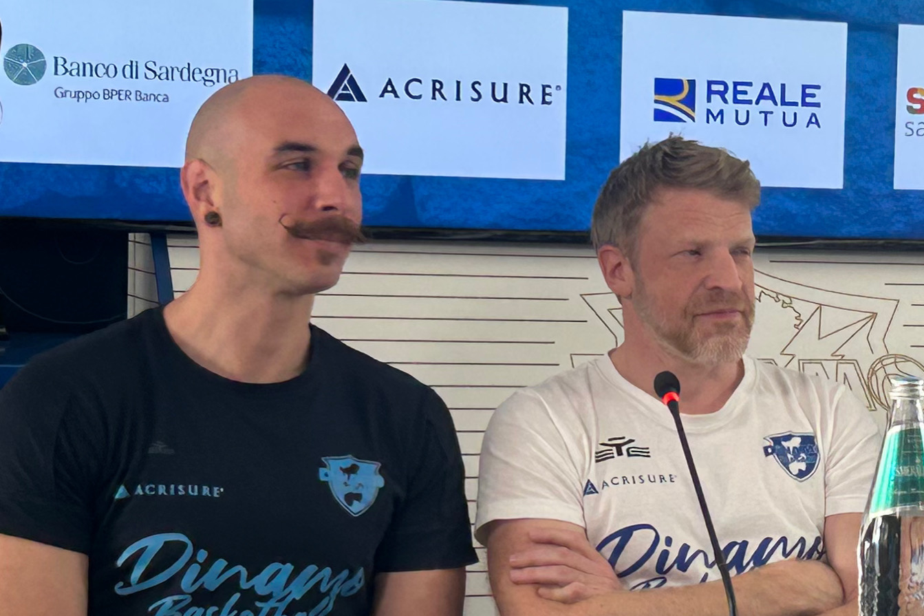 Enrico Ghione e coach Foden della Dinamo Lab