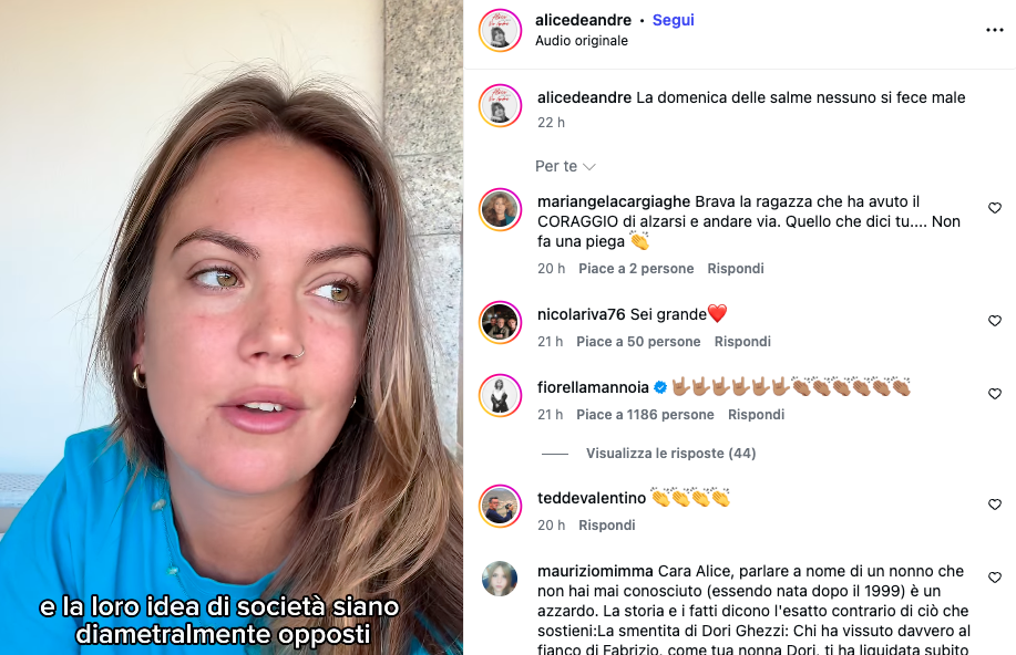 Alice De andrè su Matteo Salvini