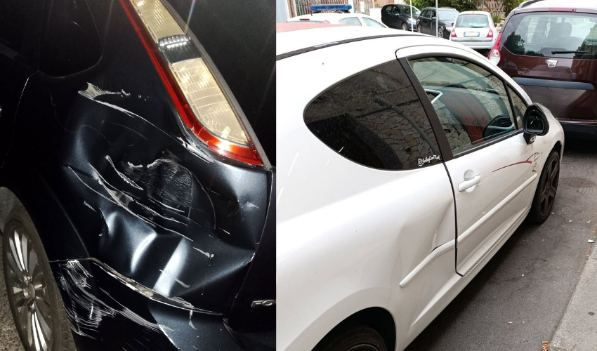 Auto danneggiate in Sosta a Sassari Predda Niedda