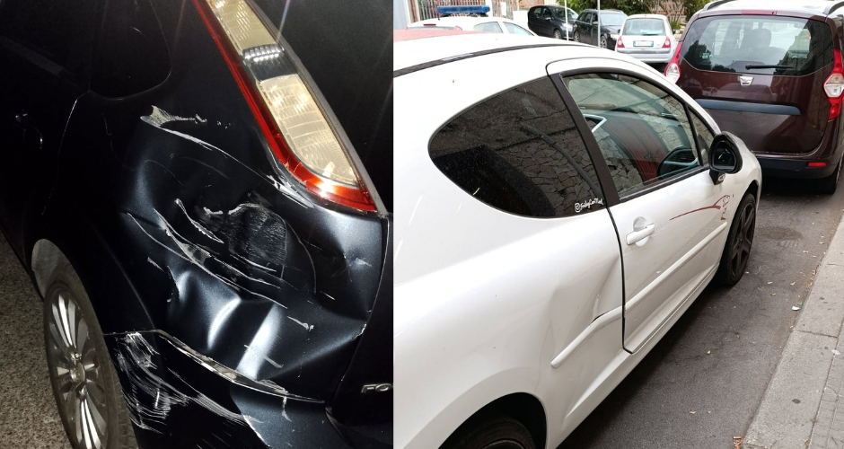Auto danneggiate in Sosta a Sassari Predda Niedda