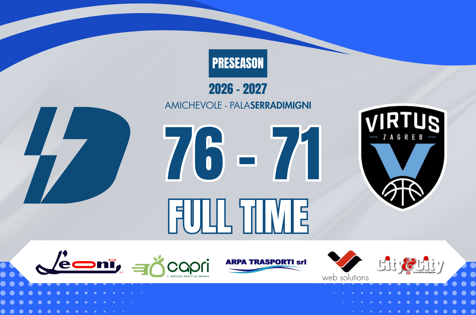 Dinamo Sassari Virtus Zagabria FULLTIME