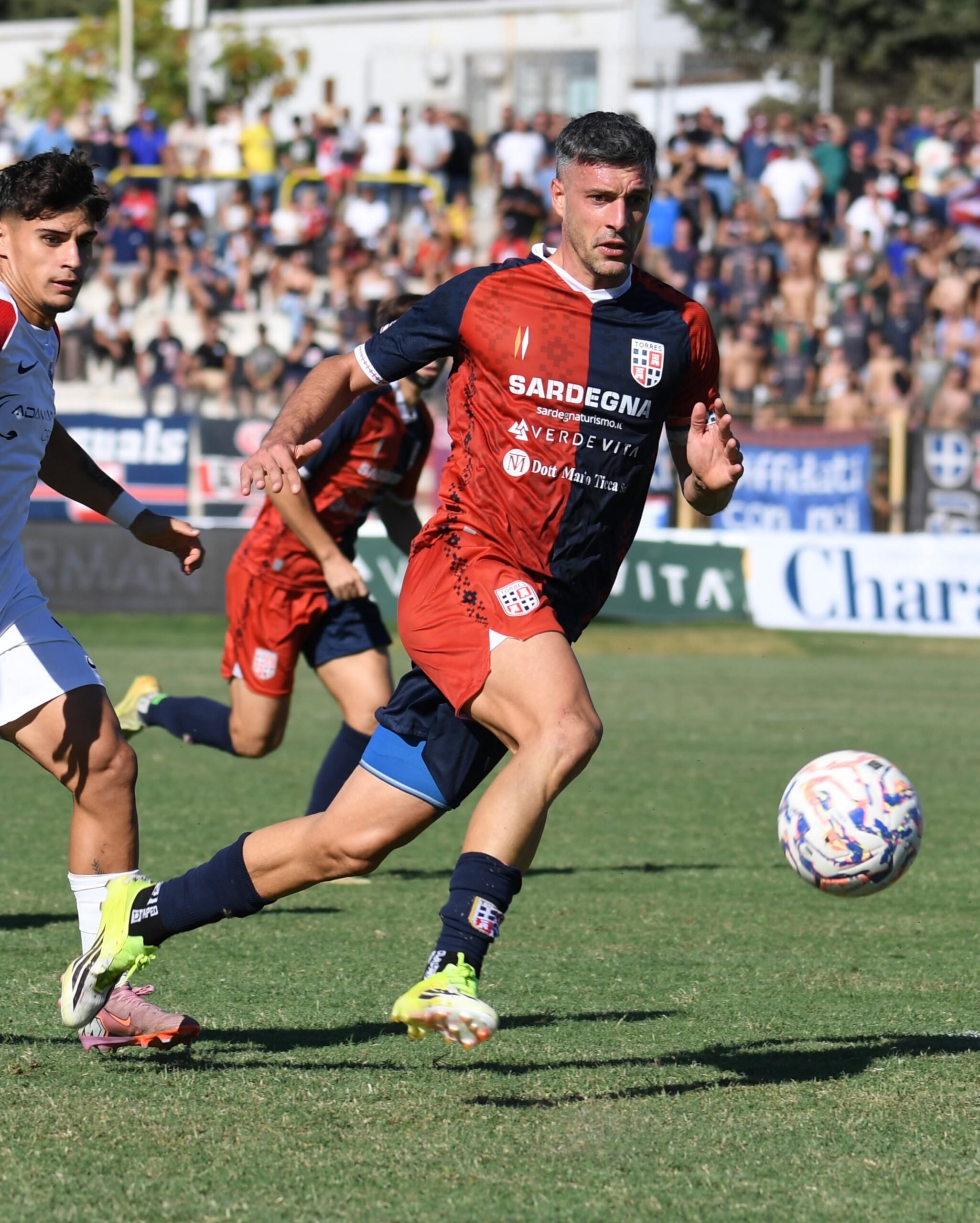 Giacomo Zecca, 29 anni, in azione durante Torres-Vado